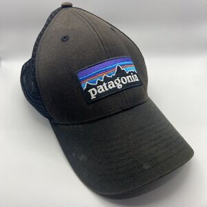 Patagonia Logo Snapback‎ Trucker Hat Blue One Size Mesh Back Adjustable Flaw